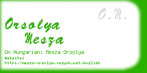 orsolya mesza business card